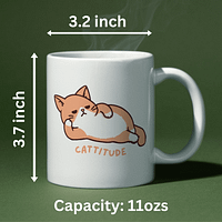 Cattitude Mug – Chill Cat Mug For Cat Lovers