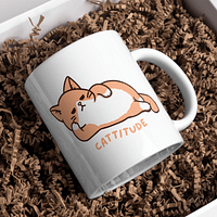 Cattitude Mug – Chill Cat Mug For Cat Lovers