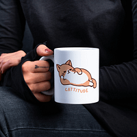 Cattitude Mug – Chill Cat Mug For Cat Lovers