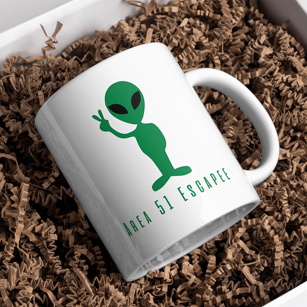 Area 51 Escapee Mug – Funny Alien Coffee or Tea Cup for Sci-Fi Fans - Image 4