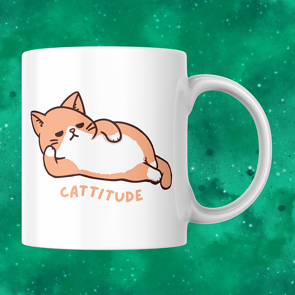 Cattitude Mug – Chill Cat Mug For Cat Lovers