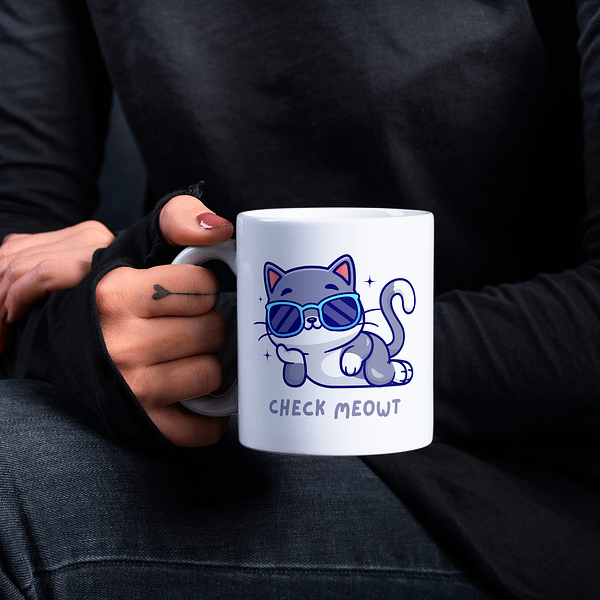 Check Meowt Mug – Cool Cat Mug For Cat Lovers - Image 4