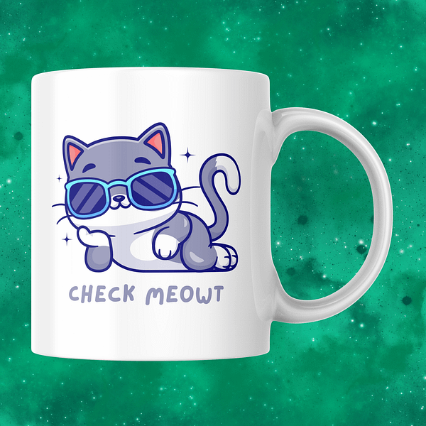 Check Meowt Mug – Cool Cat Mug For Cat Lovers