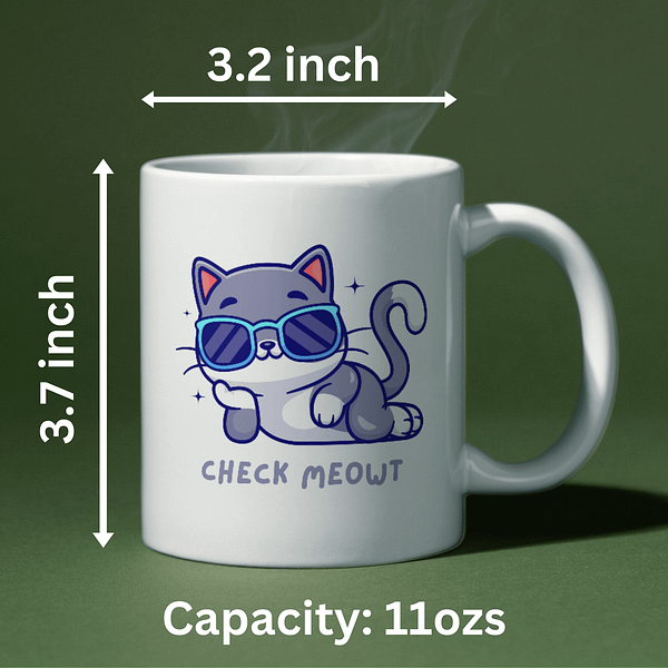 Check Meowt Mug – Cool Cat Mug For Cat Lovers - Image 2