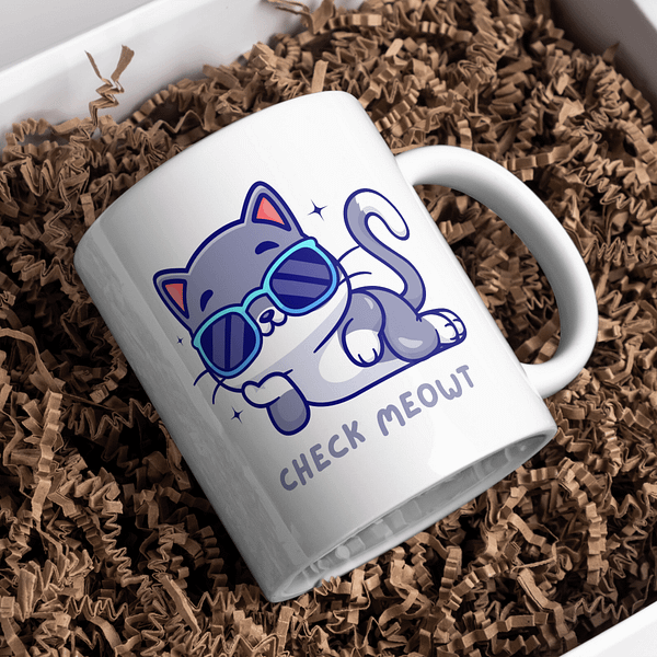 Check Meowt Mug – Cool Cat Mug For Cat Lovers - Image 3