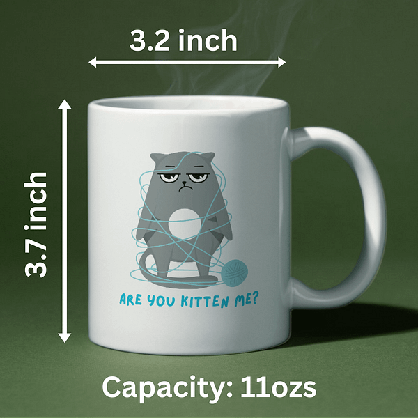 Are You Kitten Me Mug – Fun Cat Lover Mug - Image 2