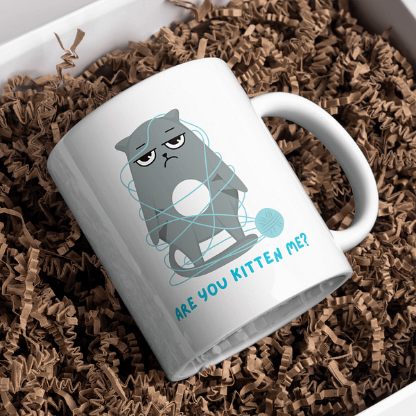 Are You Kitten Me Mug – Fun Cat Lover Mug - Image 3